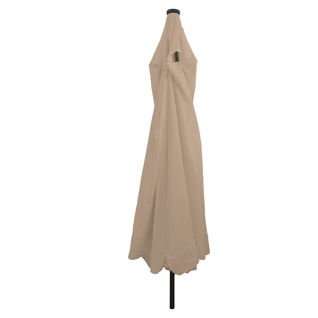 Tuinparasol Taupe 395 x 395 x 245 cm Polyester is nu te koop bij PeponiXL, paradijselijk wonen!