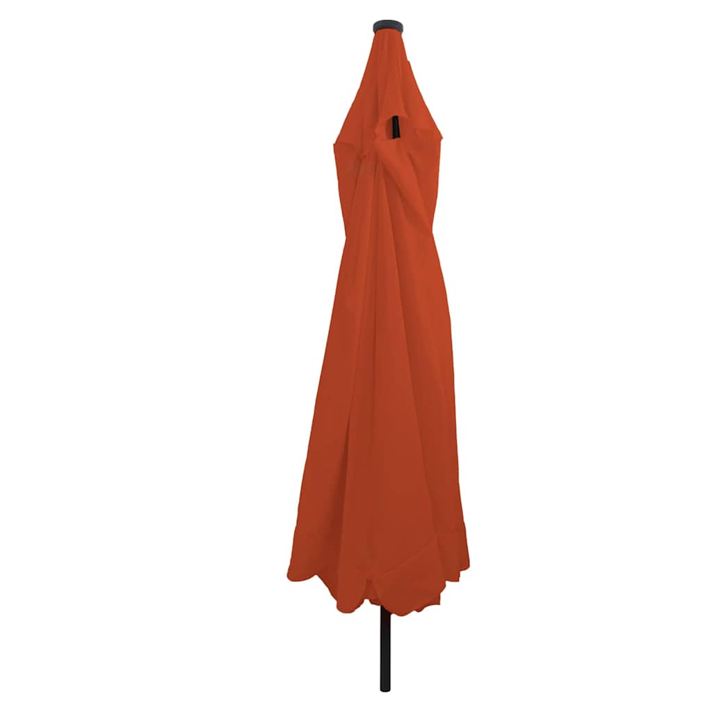 Tuinparasol Terracotta 395 x 395 x 245 cm Polyester is nu te koop bij PeponiXL, paradijselijk wonen!