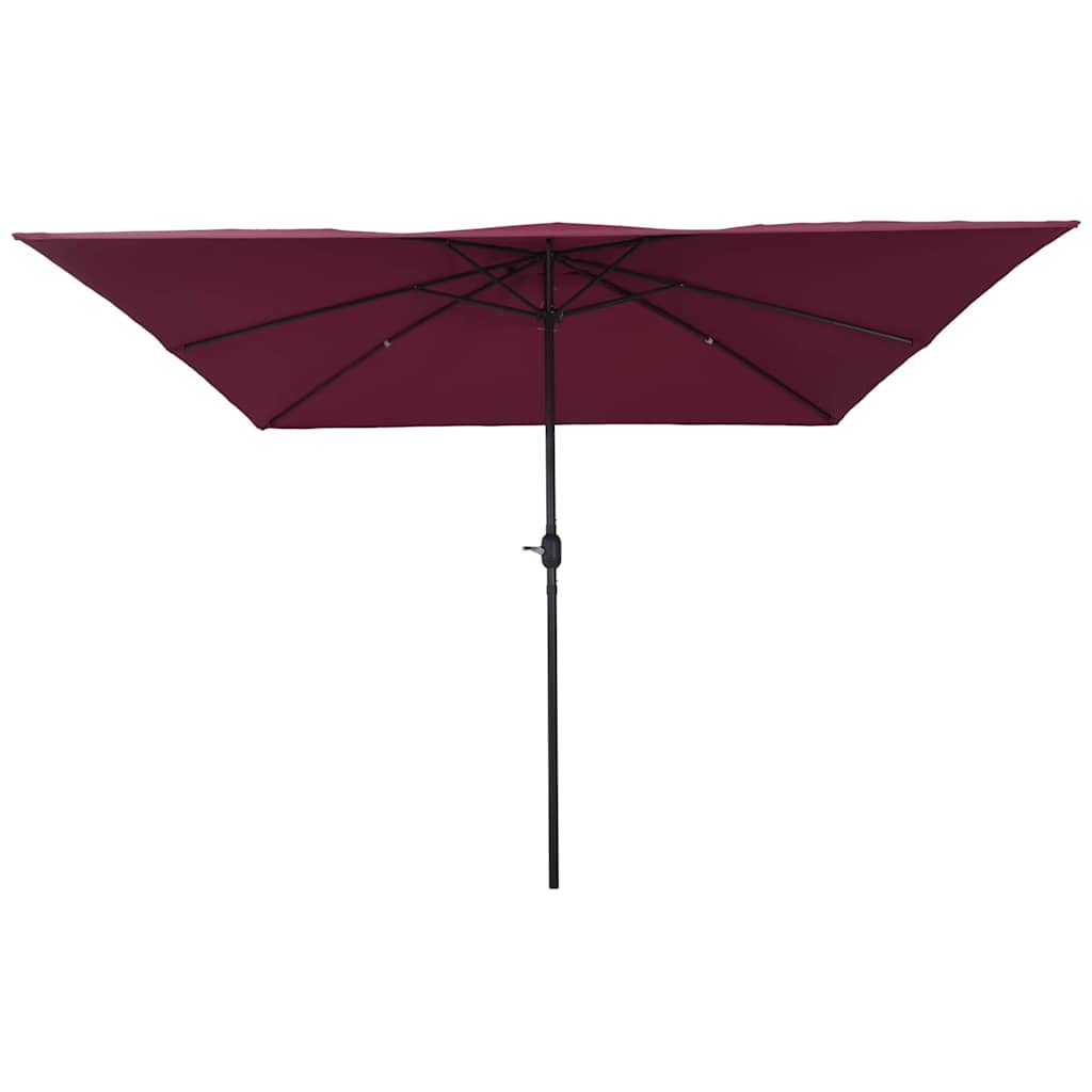 Tuinparasol Bordeaux Rood 295 x 295 x 245 cm Polyester en staal is nu te koop bij PeponiXL, paradijselijk wonen!