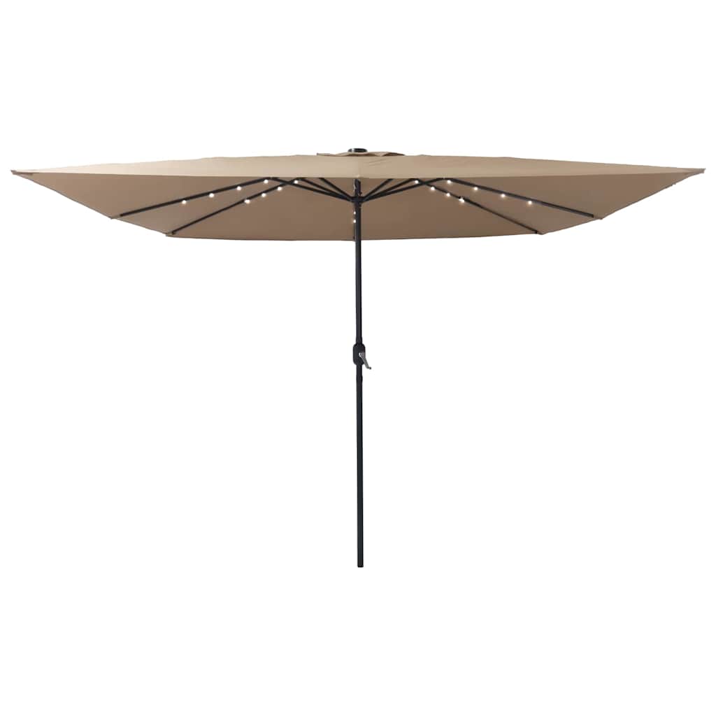 Tuinparasol Taupe 295 x 295 x 245 cm Polyester en staal is nu te koop bij PeponiXL, paradijselijk wonen!