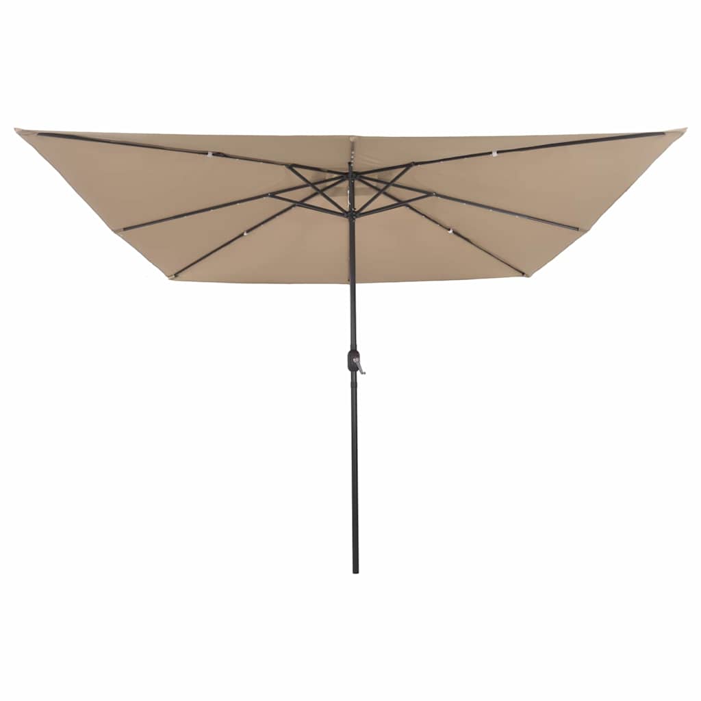 Tuinparasol Taupe 295 x 295 x 245 cm Polyester en staal is nu te koop bij PeponiXL, paradijselijk wonen!