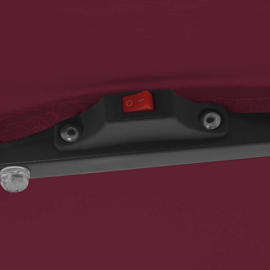 Tuinparasol Bordeaux Rood 295 x 295 x 245 cm Polyester en staal is nu te koop bij PeponiXL, paradijselijk wonen!