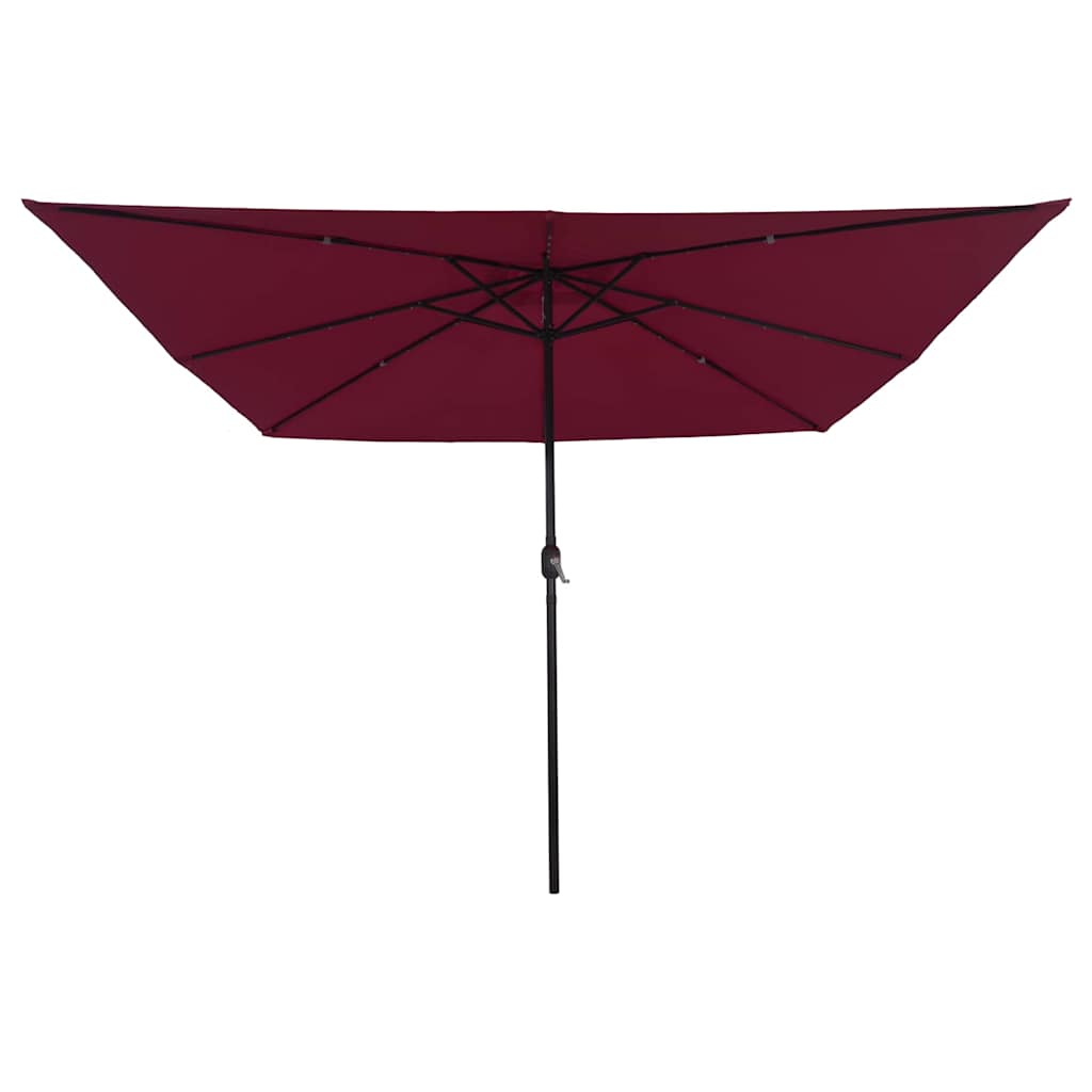 Tuinparasol Bordeaux Rood 295 x 295 x 245 cm Polyester en staal is nu te koop bij PeponiXL, paradijselijk wonen!