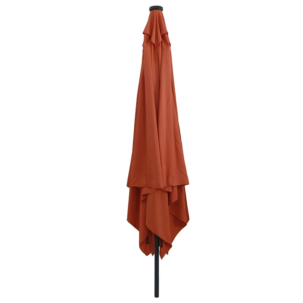 Tuinparasol Terracotta 295 x 295 x 245 cm Polyester en staal is nu te koop bij PeponiXL, paradijselijk wonen!