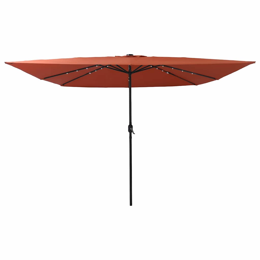 Tuinparasol Terracotta 295 x 295 x 245 cm Polyester en staal is nu te koop bij PeponiXL, paradijselijk wonen!