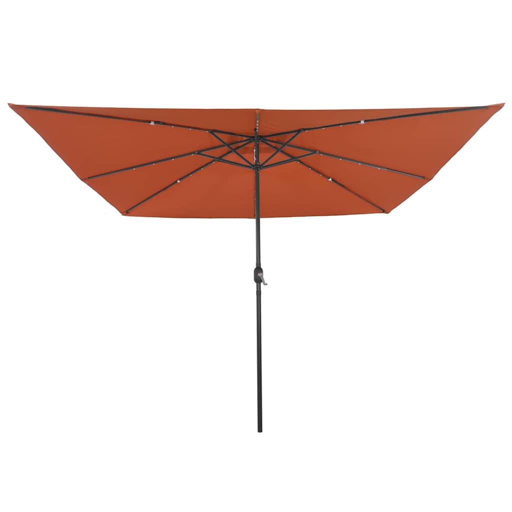 Tuinparasol Terracotta 295 x 295 x 245 cm Polyester en staal is nu te koop bij PeponiXL, paradijselijk wonen!