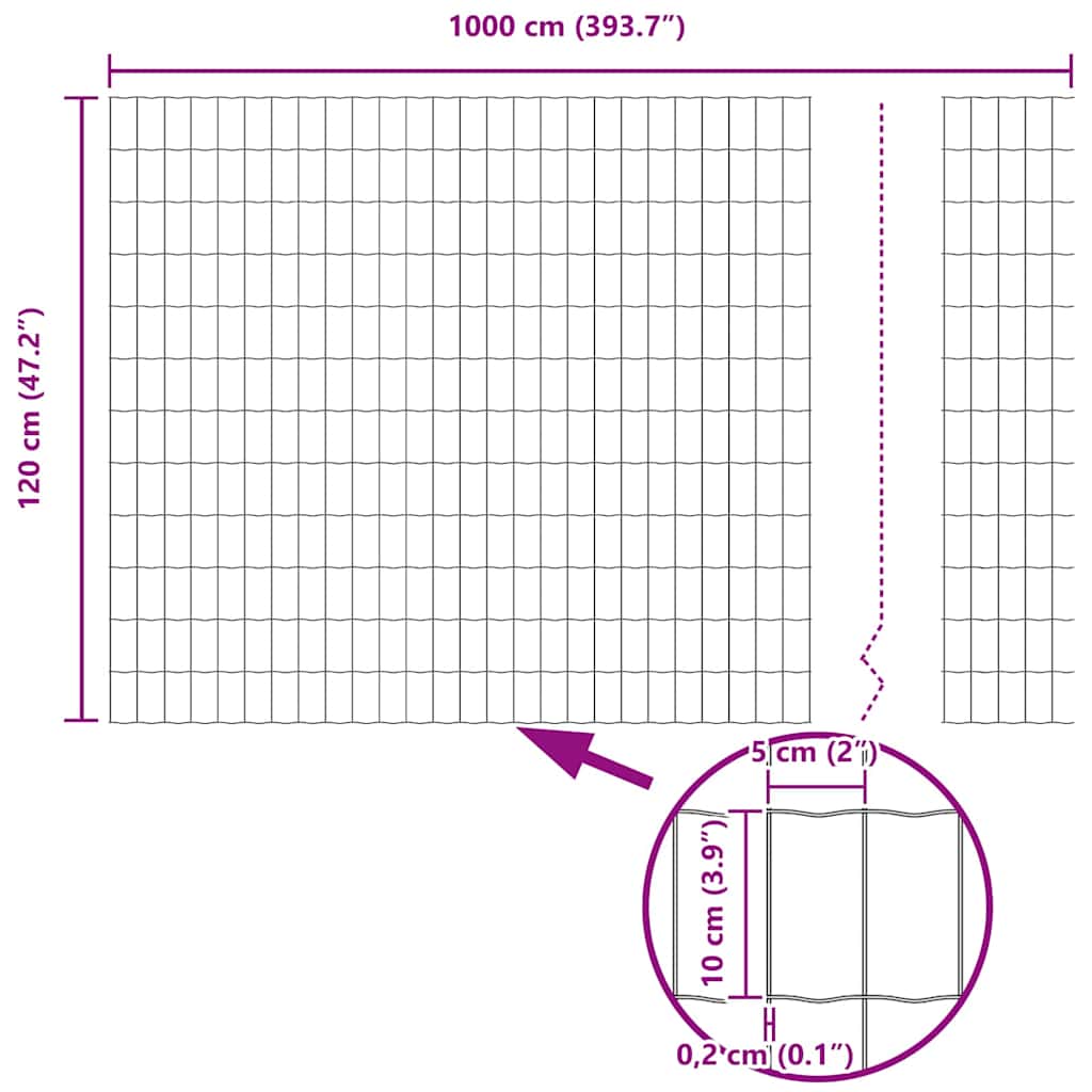 Euro Hek Groen 1,2 x 10 m PVC-gecoat ijzer is nu te koop bij PeponiXL, paradijselijk wonen!