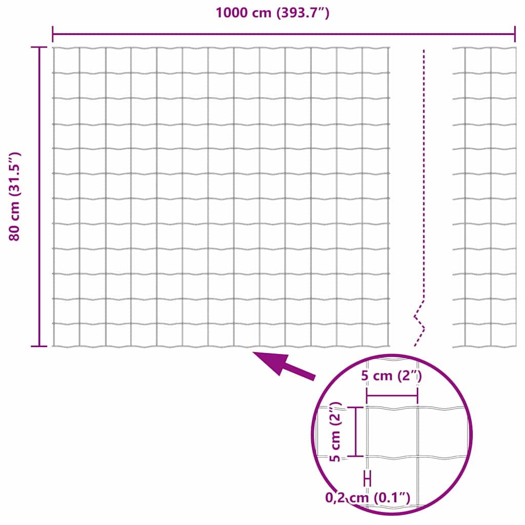 Euro Hek Grijs 0,8 x 10 m PVC-gecoat ijzer is nu te koop bij PeponiXL, paradijselijk wonen!