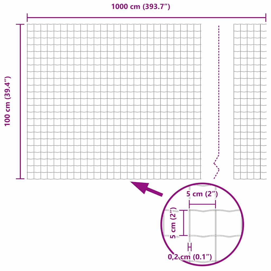 Euro Hek Grijs 1 x 10 m PVC-gecoat ijzer is nu te koop bij PeponiXL, paradijselijk wonen!