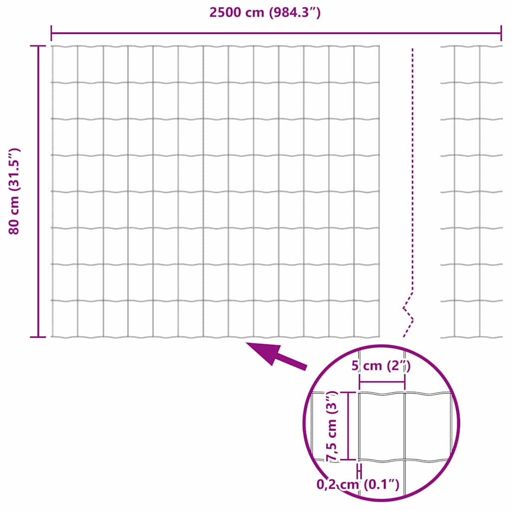 Euro Hek Grijs 0,8 x 25 m PVC-gecoat ijzer is nu te koop bij PeponiXL, paradijselijk wonen!
