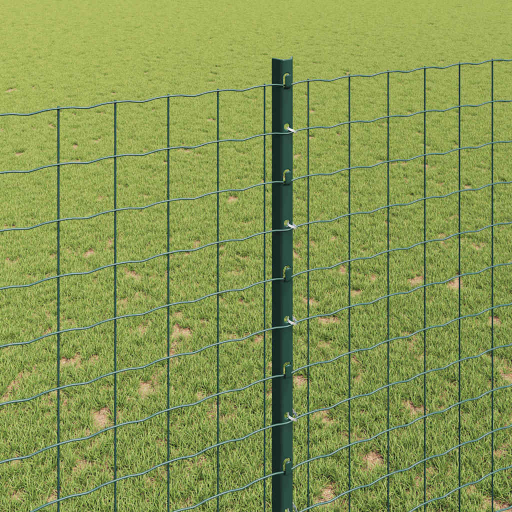 Afrasteringspaal 44 pcs Groen 200 cm Staal is nu te koop bij PeponiXL, paradijselijk wonen!