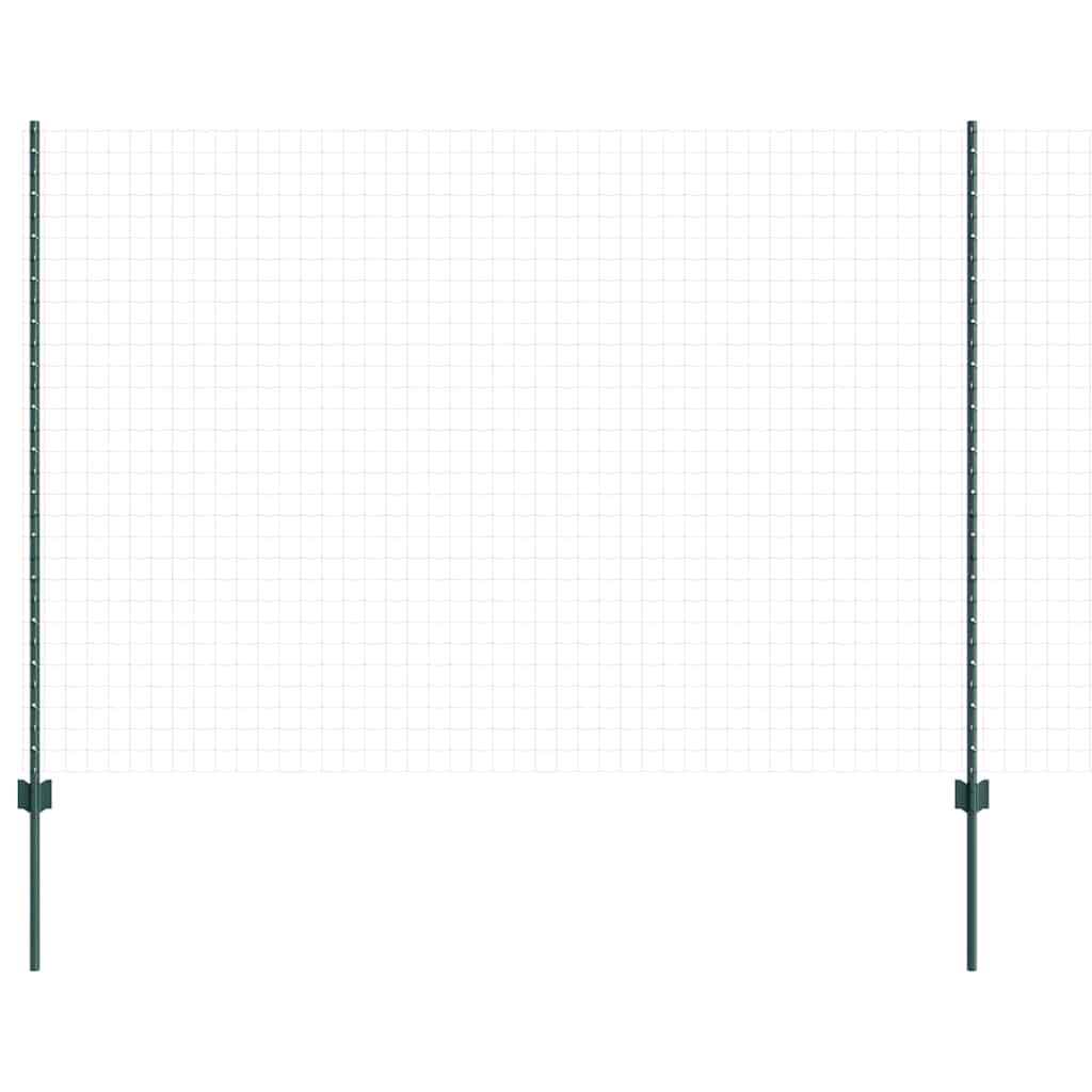 Afrasteringspaal 44 pcs Groen 200 cm Staal is nu te koop bij PeponiXL, paradijselijk wonen!