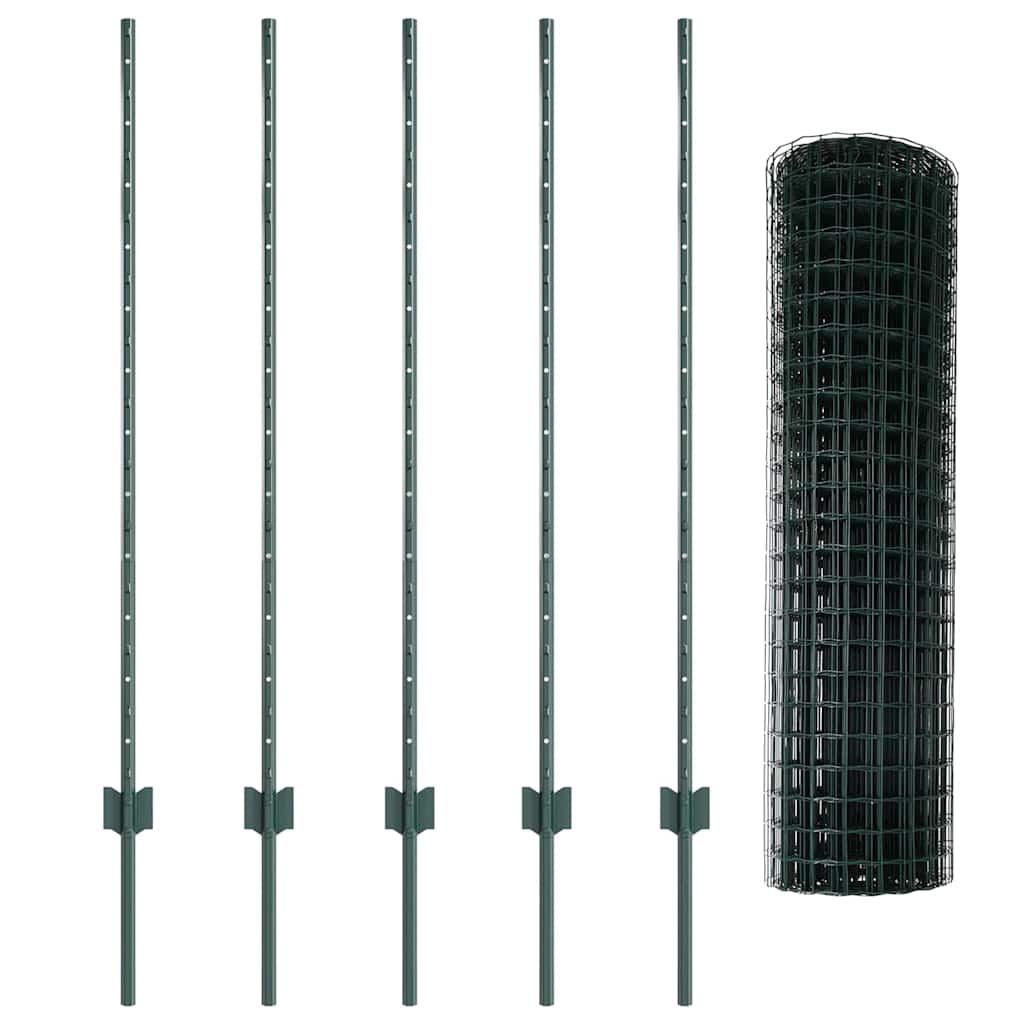 Hek met Paal Groen 1,2 x 10 m Staal en PVC is nu te koop bij PeponiXL, paradijselijk wonen!