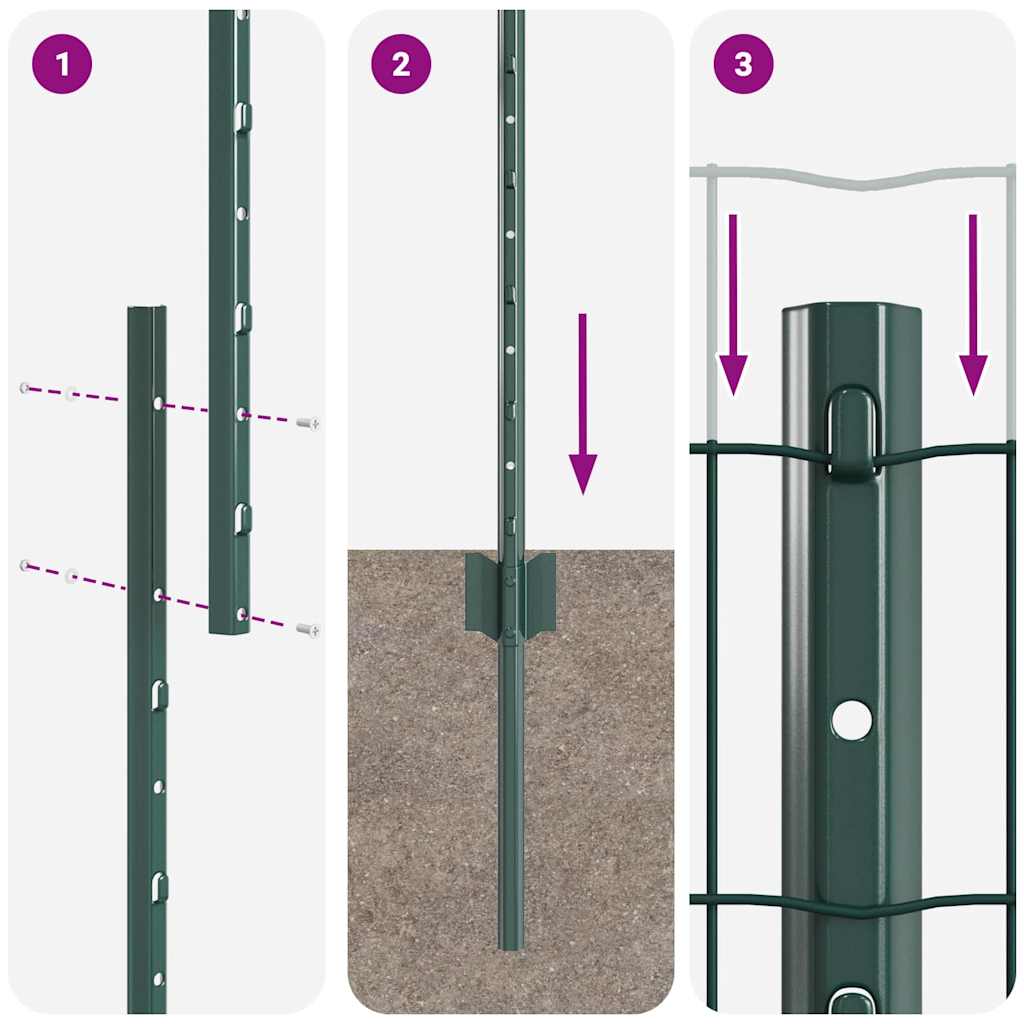 Hek met Paal Groen 1,2 x 10 m Staal en PVC is nu te koop bij PeponiXL, paradijselijk wonen!