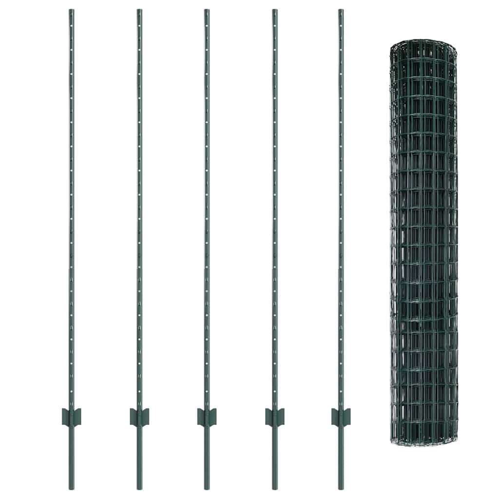 Hek met Paal Groen 1,6 x 10 m Staal en PVC is nu te koop bij PeponiXL, paradijselijk wonen!