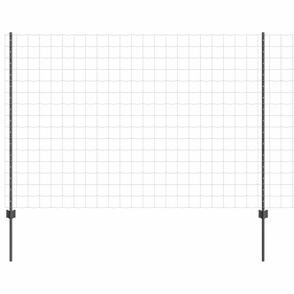 Hek met Paal Grijs 1,6 x 10 m Staal en PVC is nu te koop bij PeponiXL, paradijselijk wonen!