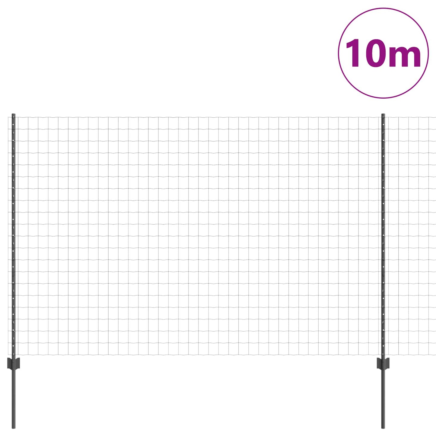 Hek met Paal Grijs 1,5 x 10 m Staal is nu te koop bij PeponiXL, paradijselijk wonen!