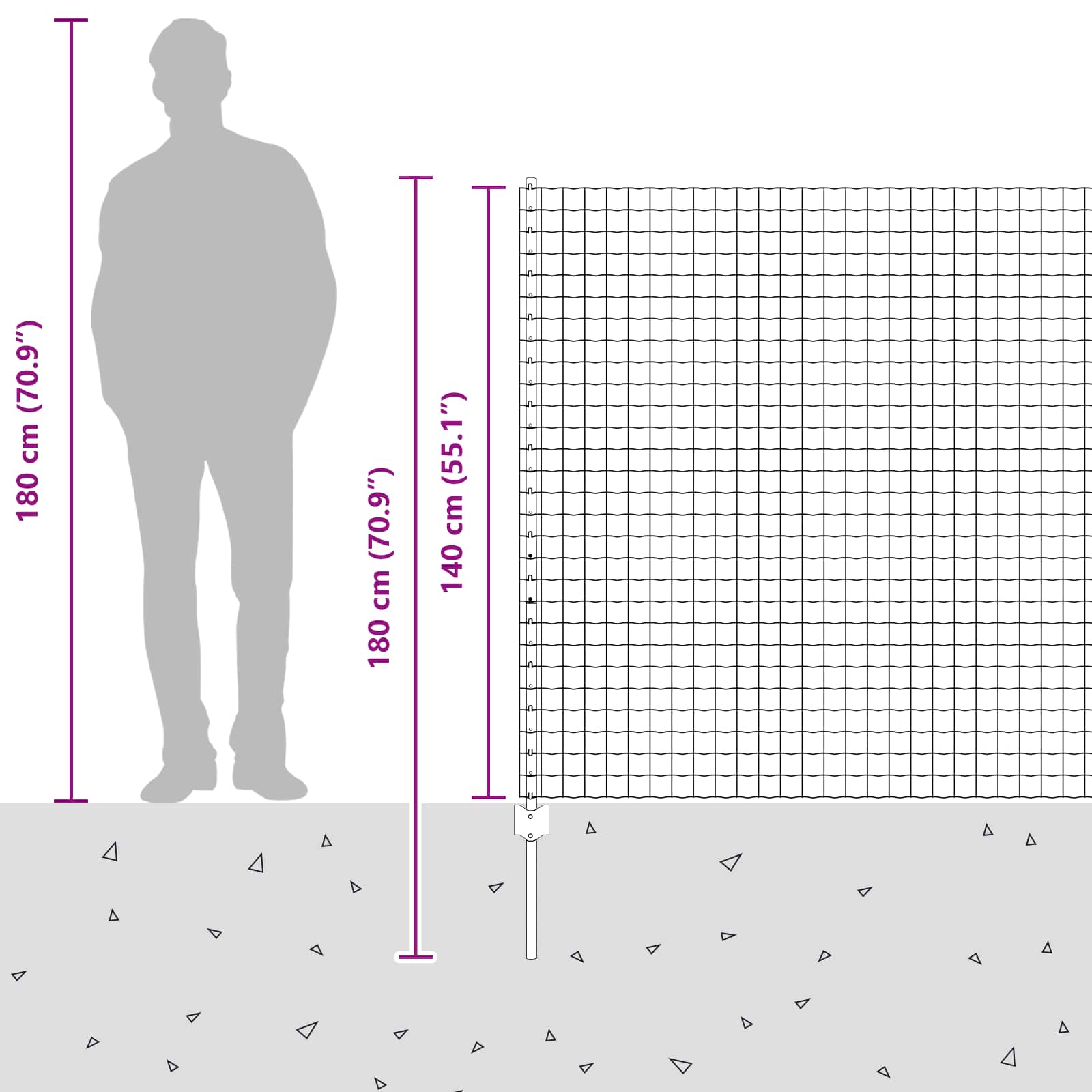 Hek met Paal Zilver 1,4 x 10 m Staal is nu te koop bij PeponiXL, paradijselijk wonen!