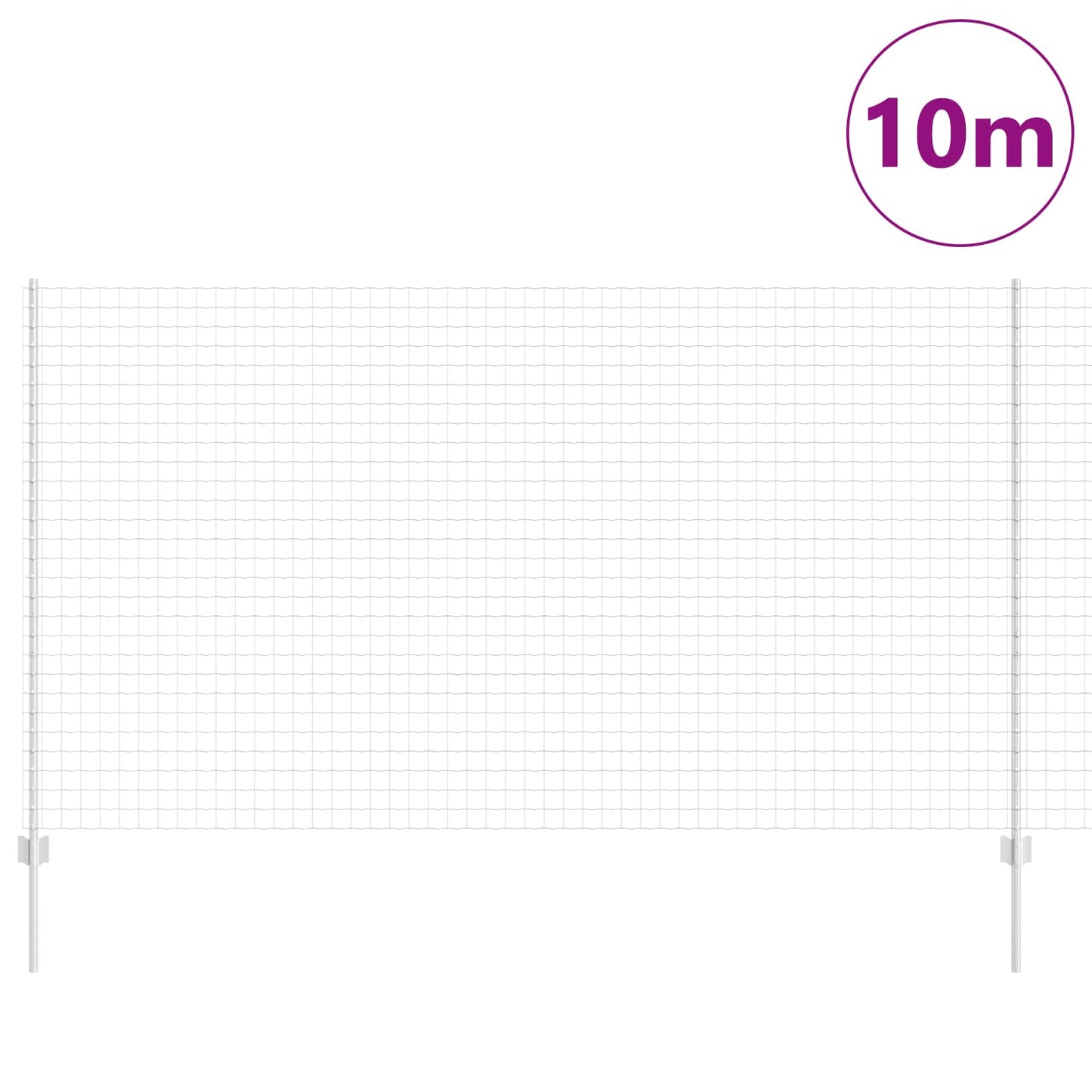 Hek met Paal Zilver 1,4 x 10 m Staal is nu te koop bij PeponiXL, paradijselijk wonen!