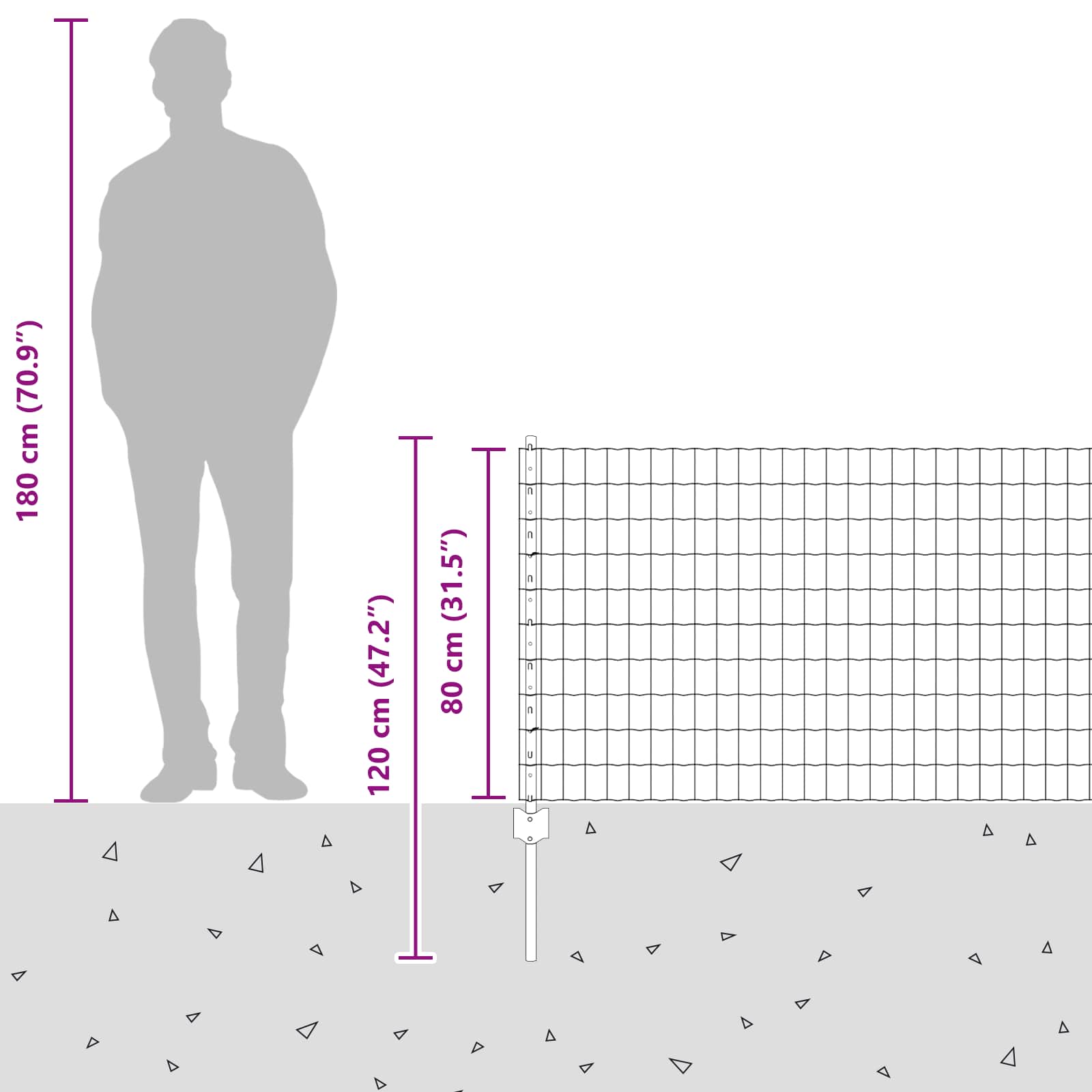 Hek met Paal Zilver 0,8 x 10 m Staal is nu te koop bij PeponiXL, paradijselijk wonen!