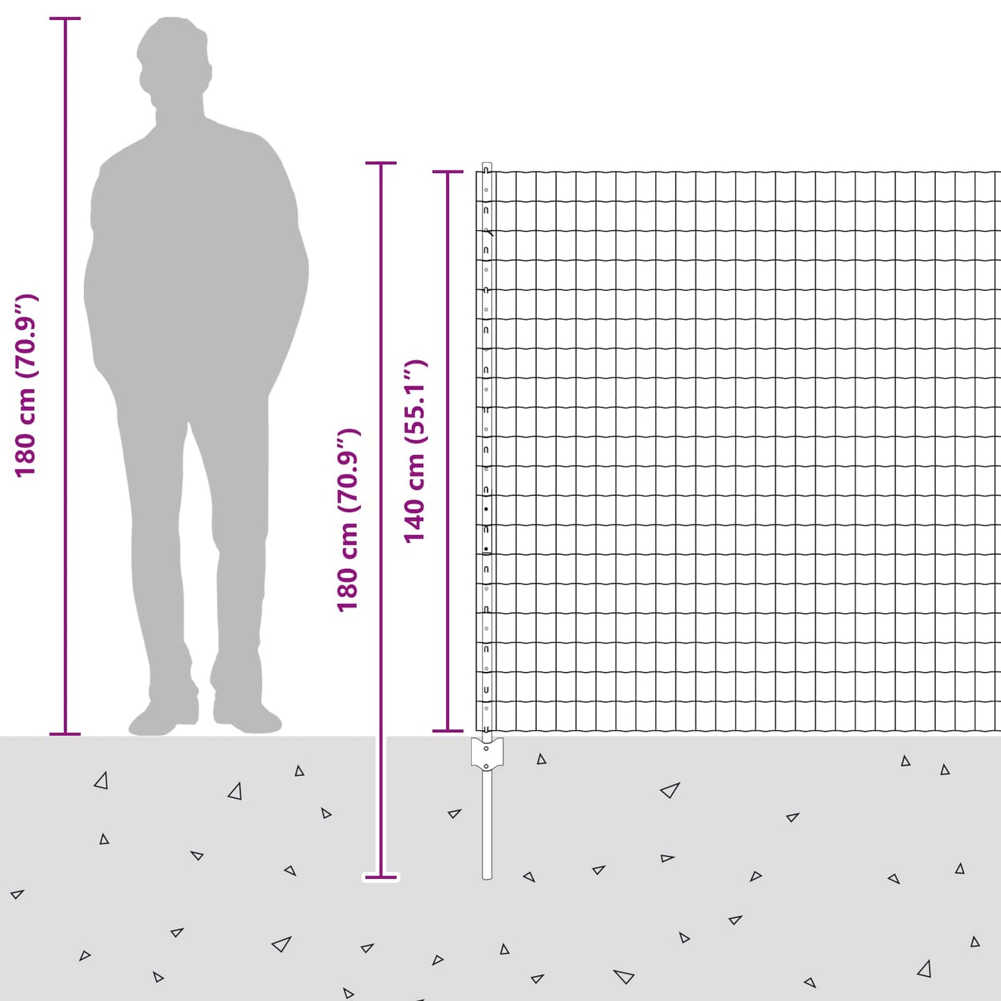 Hek met Paal Zilver 1,4 x 10 m Staal is nu te koop bij PeponiXL, paradijselijk wonen!
