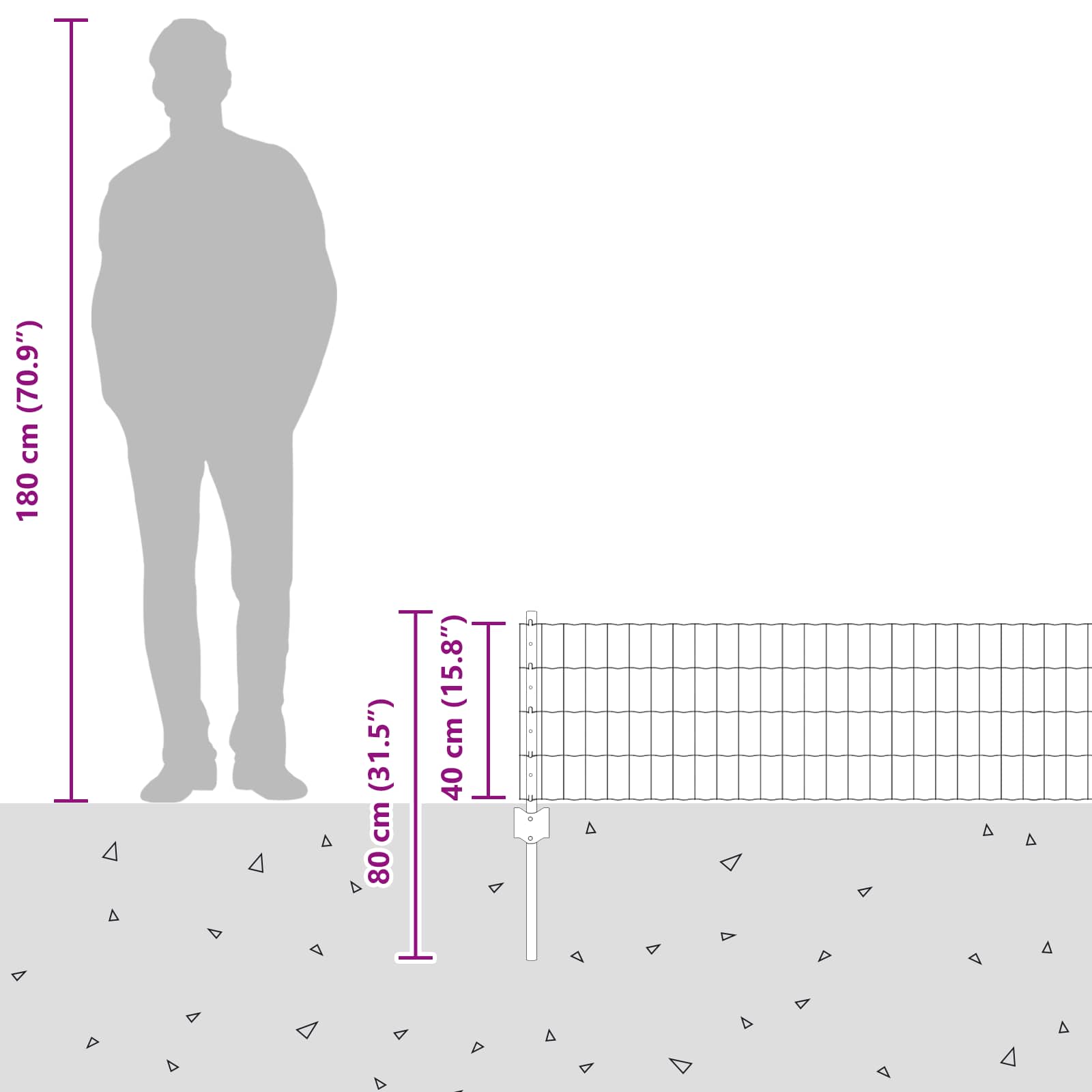 Hek met Paal Zilver 0,4 x 10 m Staal is nu te koop bij PeponiXL, paradijselijk wonen!