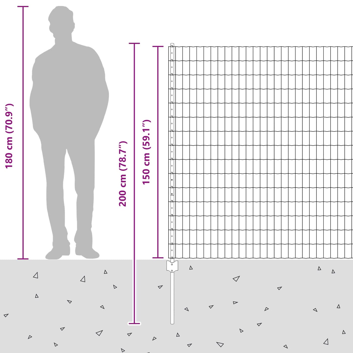 Hek met Paal Zilver 1,5 x 10 m Staal is nu te koop bij PeponiXL, paradijselijk wonen!