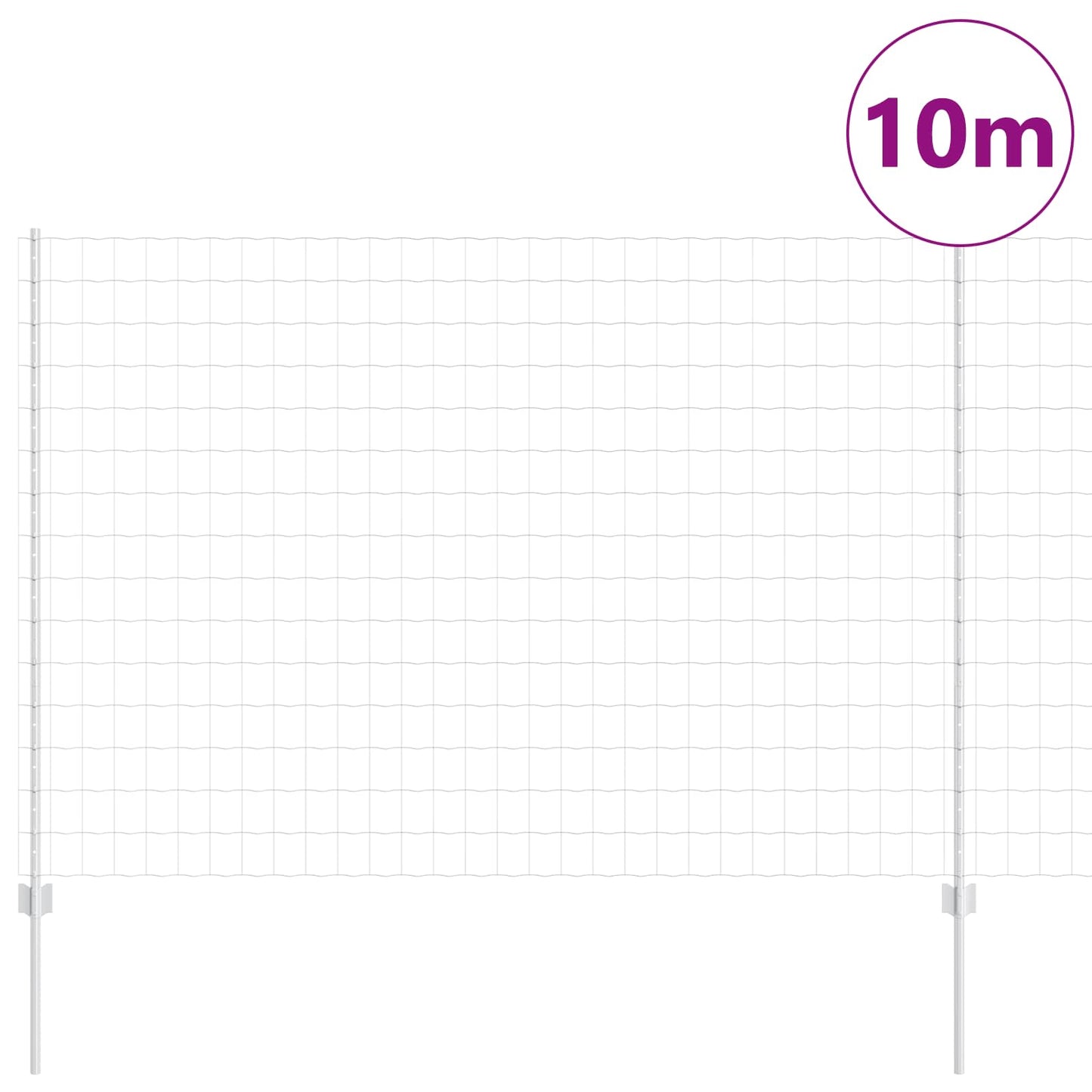 Hek met Paal Zilver 1,5 x 10 m Staal is nu te koop bij PeponiXL, paradijselijk wonen!