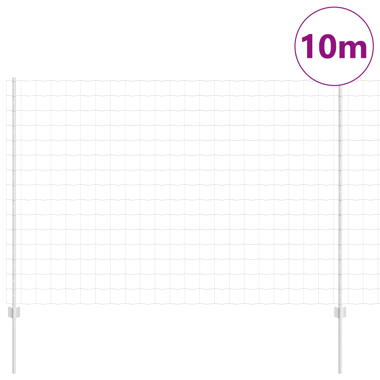 Hek met Paal Zilver 1,5 x 10 m Staal is nu te koop bij PeponiXL, paradijselijk wonen!
