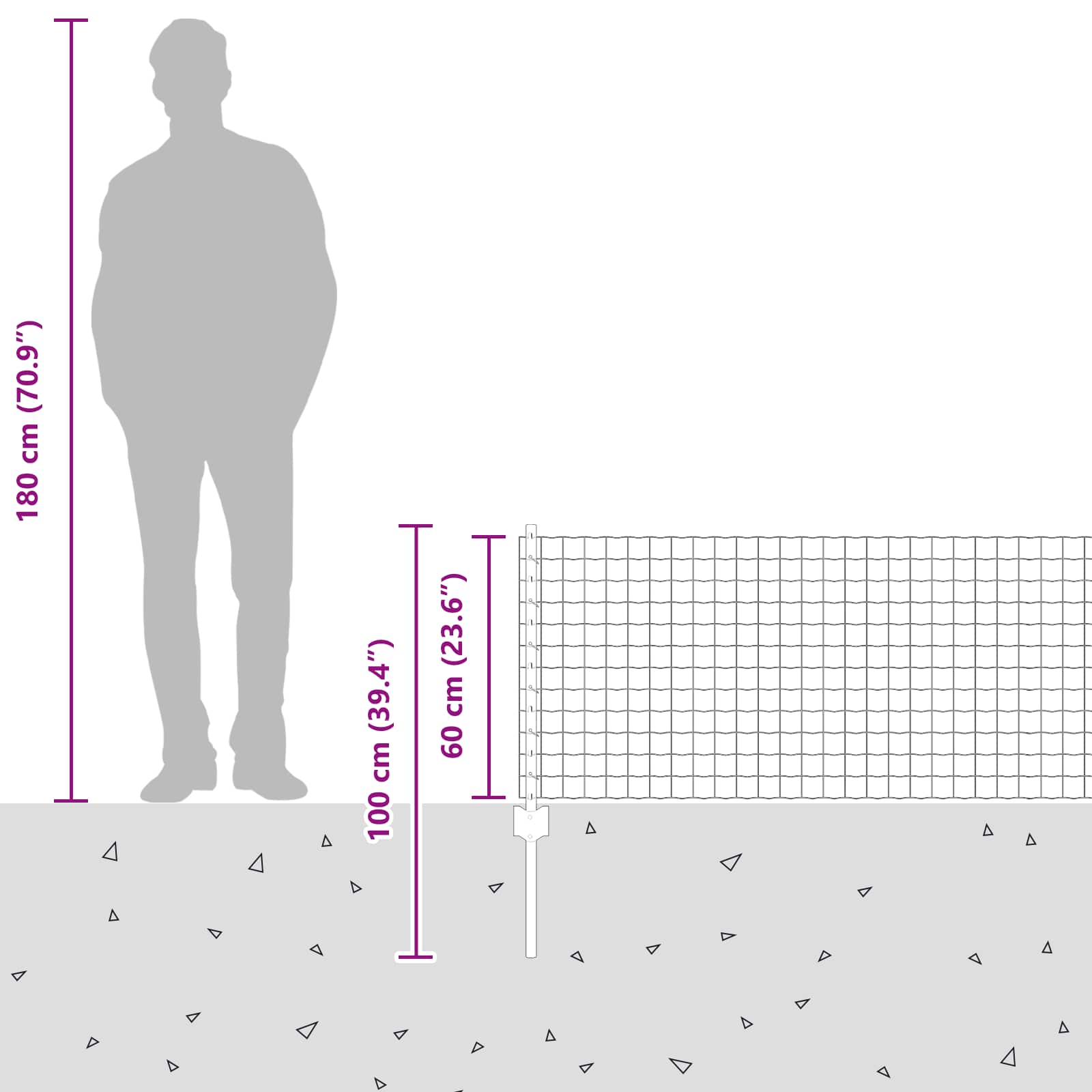 Hek met Paal Zilver 0,6 x 25 m Staal is nu te koop bij PeponiXL, paradijselijk wonen!