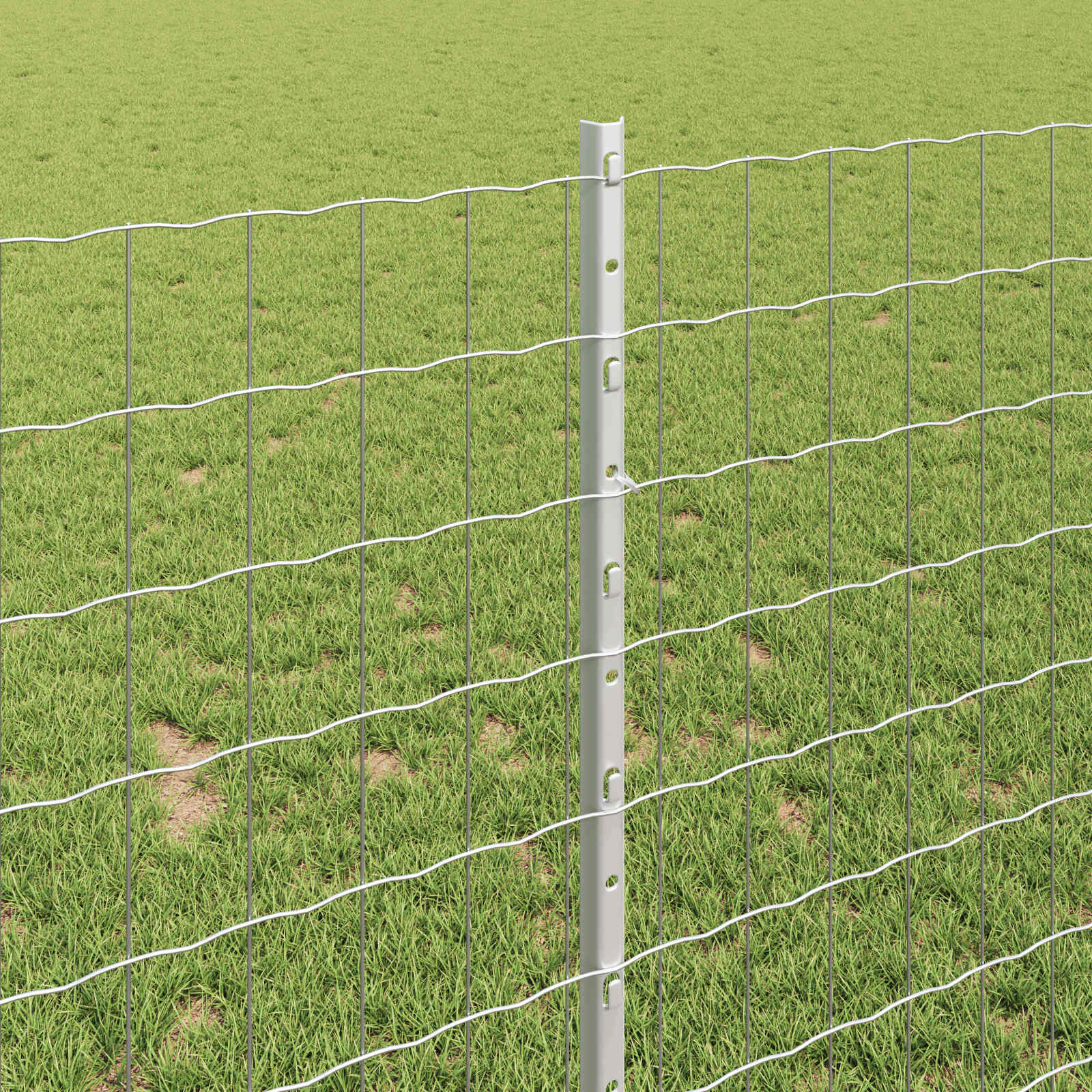 Hek met Paal Zilver 1 x 25 m Staal is nu te koop bij PeponiXL, paradijselijk wonen!