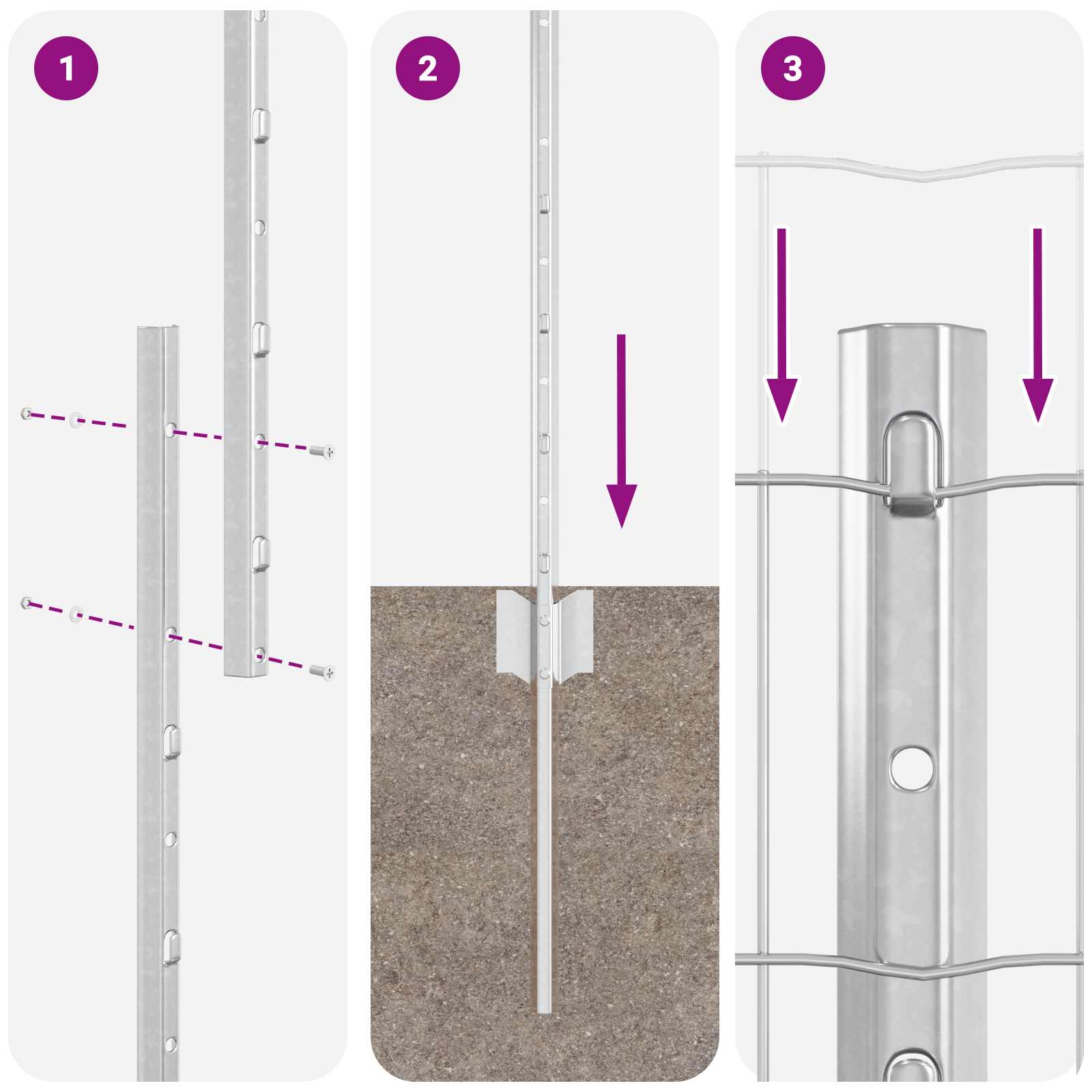 Hek met Paal Zilver 1 x 25 m Staal is nu te koop bij PeponiXL, paradijselijk wonen!