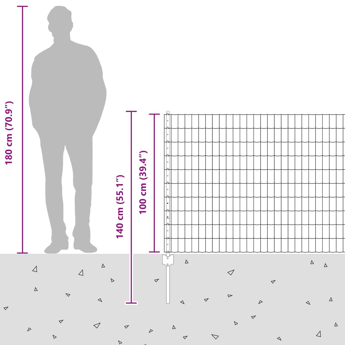 Hek met Paal Zilver 1 x 25 m Staal is nu te koop bij PeponiXL, paradijselijk wonen!