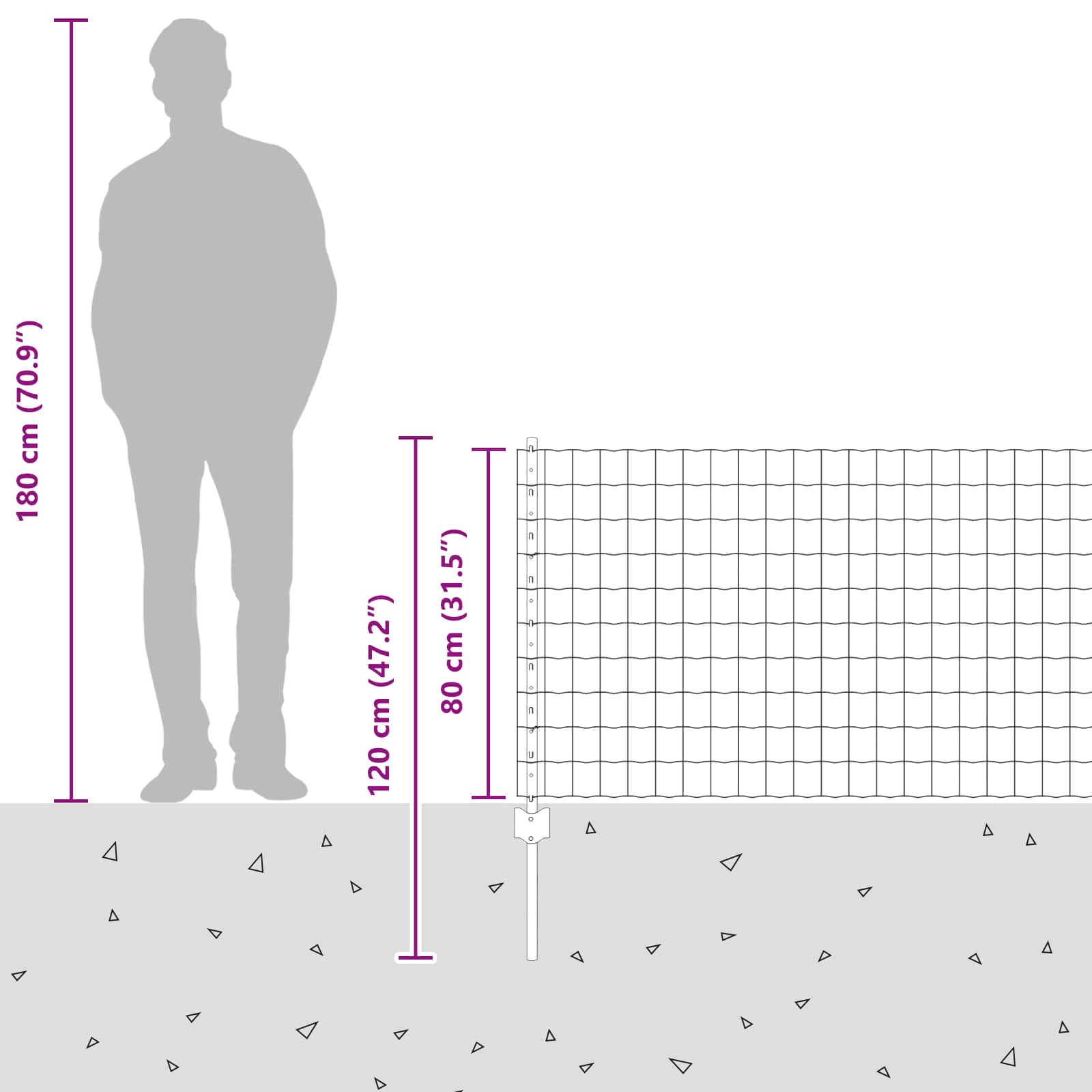 Hek met Paal Zilver 0,8 x 25 m Staal is nu te koop bij PeponiXL, paradijselijk wonen!