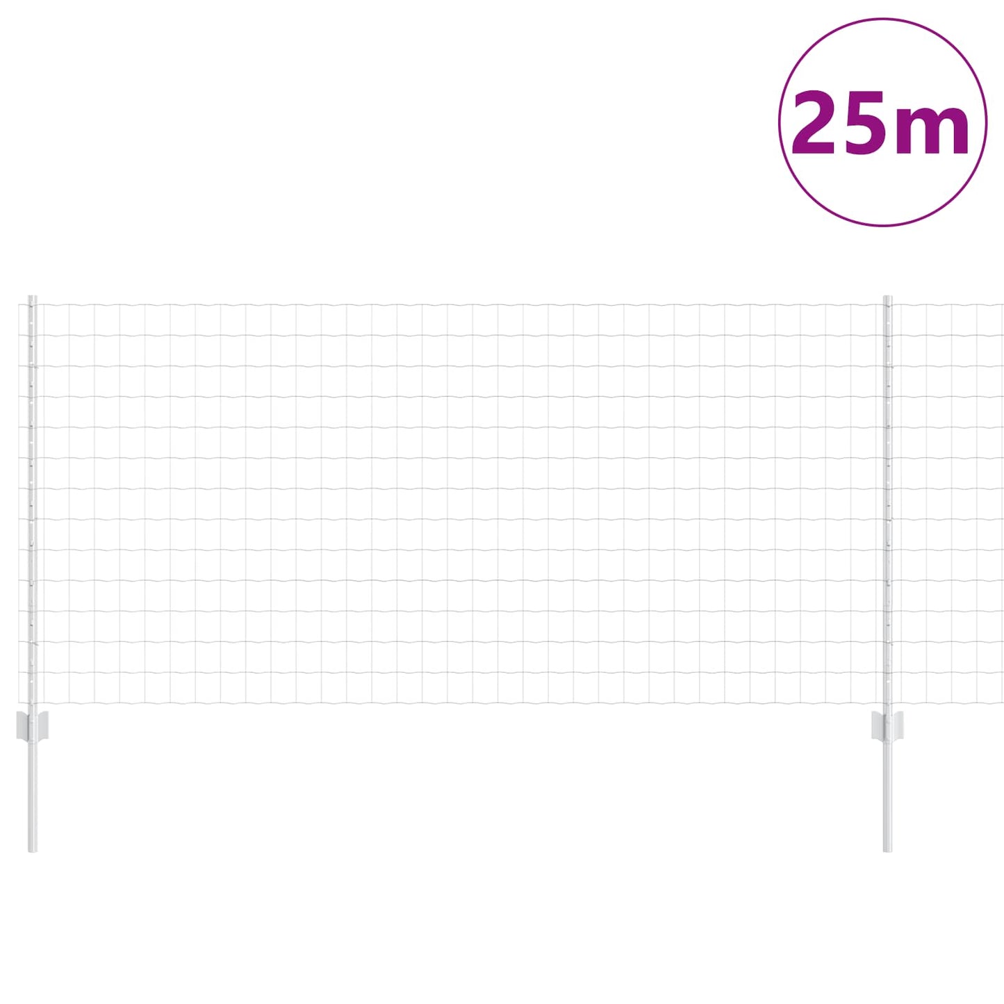Hek met Paal Zilver 1 x 25 m Staal is nu te koop bij PeponiXL, paradijselijk wonen!