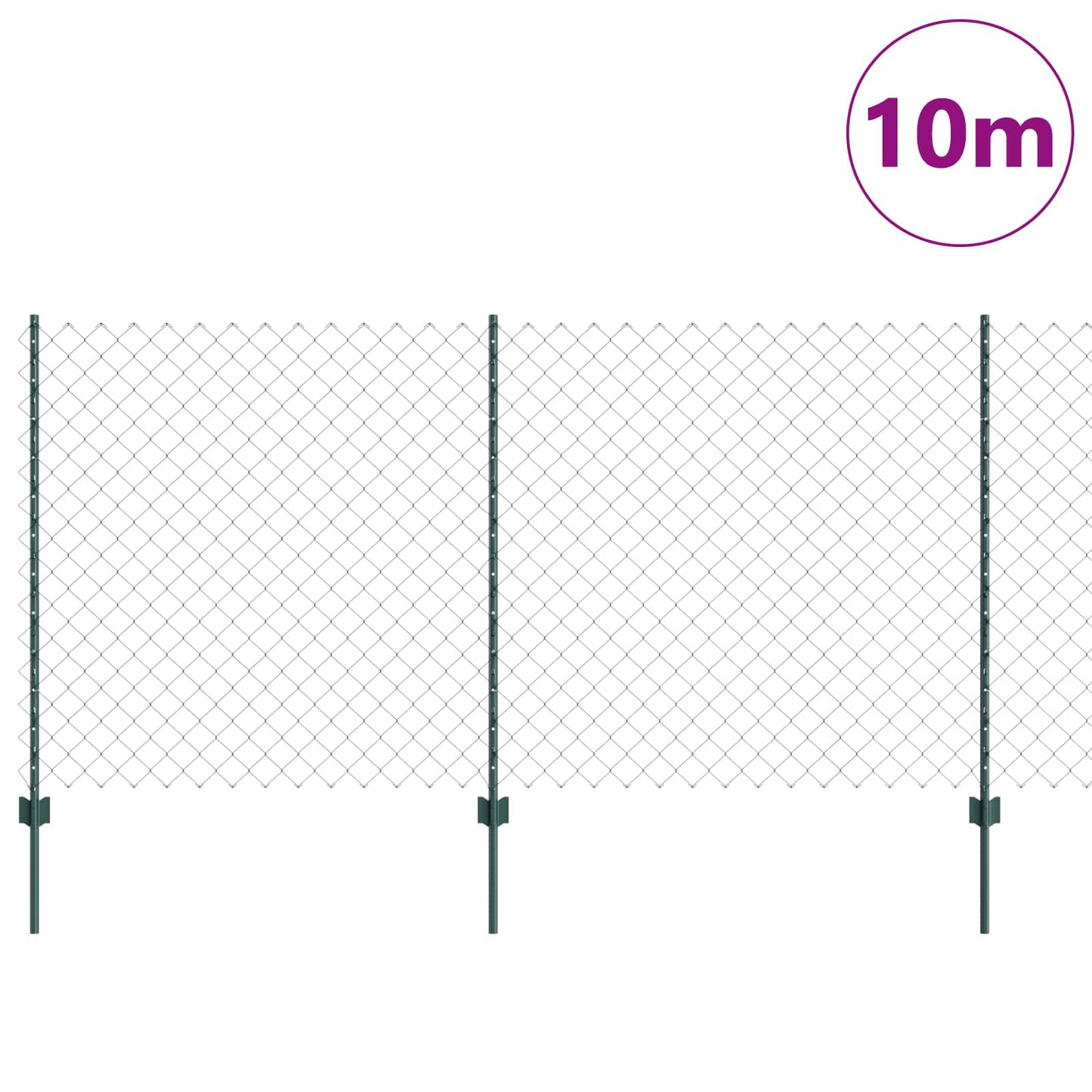 Hek met Paal Groen 1,2 x 10 m Staal en PVC is nu te koop bij PeponiXL, paradijselijk wonen!