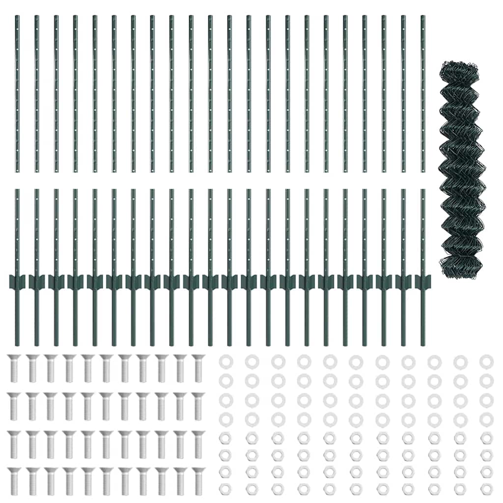 Hek met Paal Groen 1 x 25 m Staal is nu te koop bij PeponiXL, paradijselijk wonen!