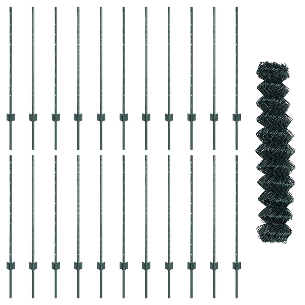 Hek met Paal Groen 1 x 25 m Staal is nu te koop bij PeponiXL, paradijselijk wonen!