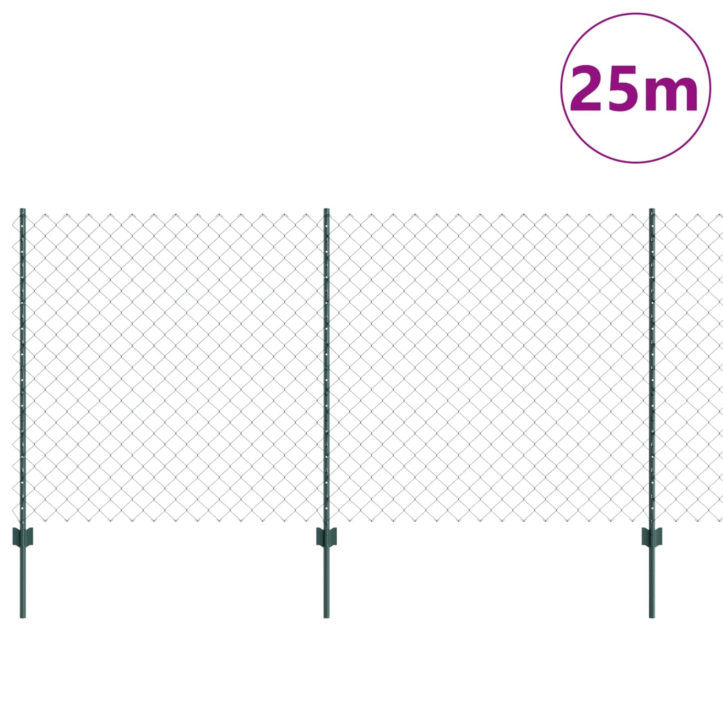 Hek met Paal Groen 1,2 x 25 m Staal en PVC is nu te koop bij PeponiXL, paradijselijk wonen!