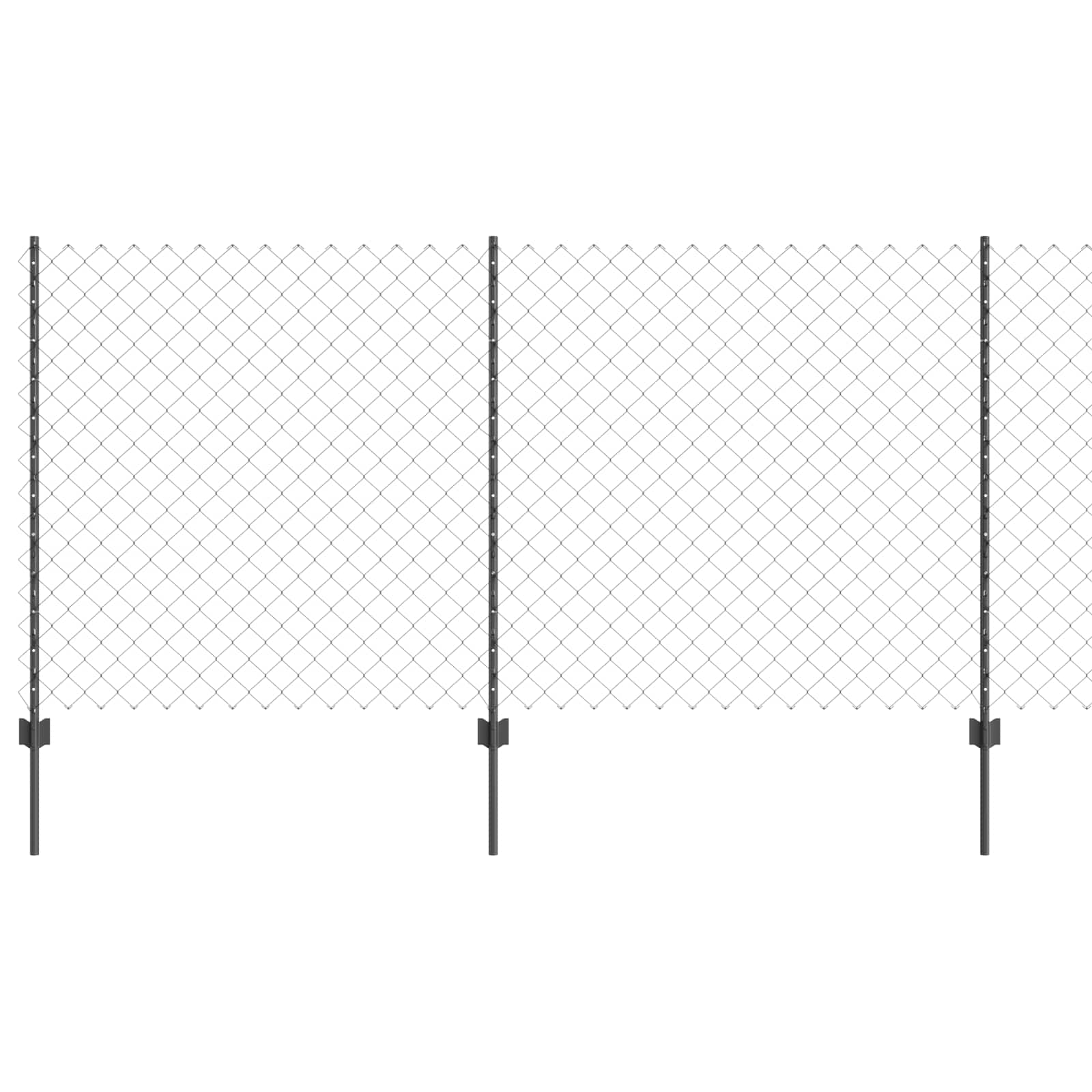 Hek met Paal Grijs 1,2 x 10 m Staal en PVC is nu te koop bij PeponiXL, paradijselijk wonen!