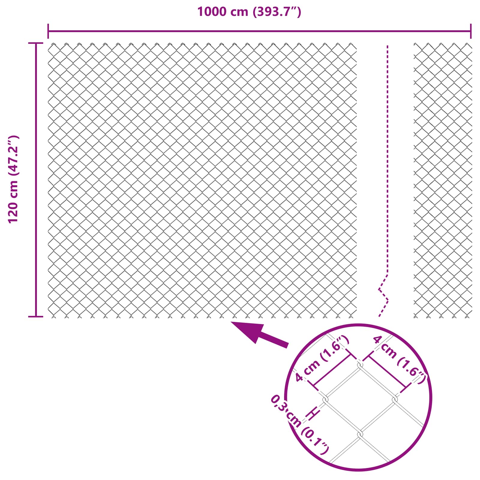 Hek met Paal Grijs 1,2 x 10 m Staal en PVC is nu te koop bij PeponiXL, paradijselijk wonen!