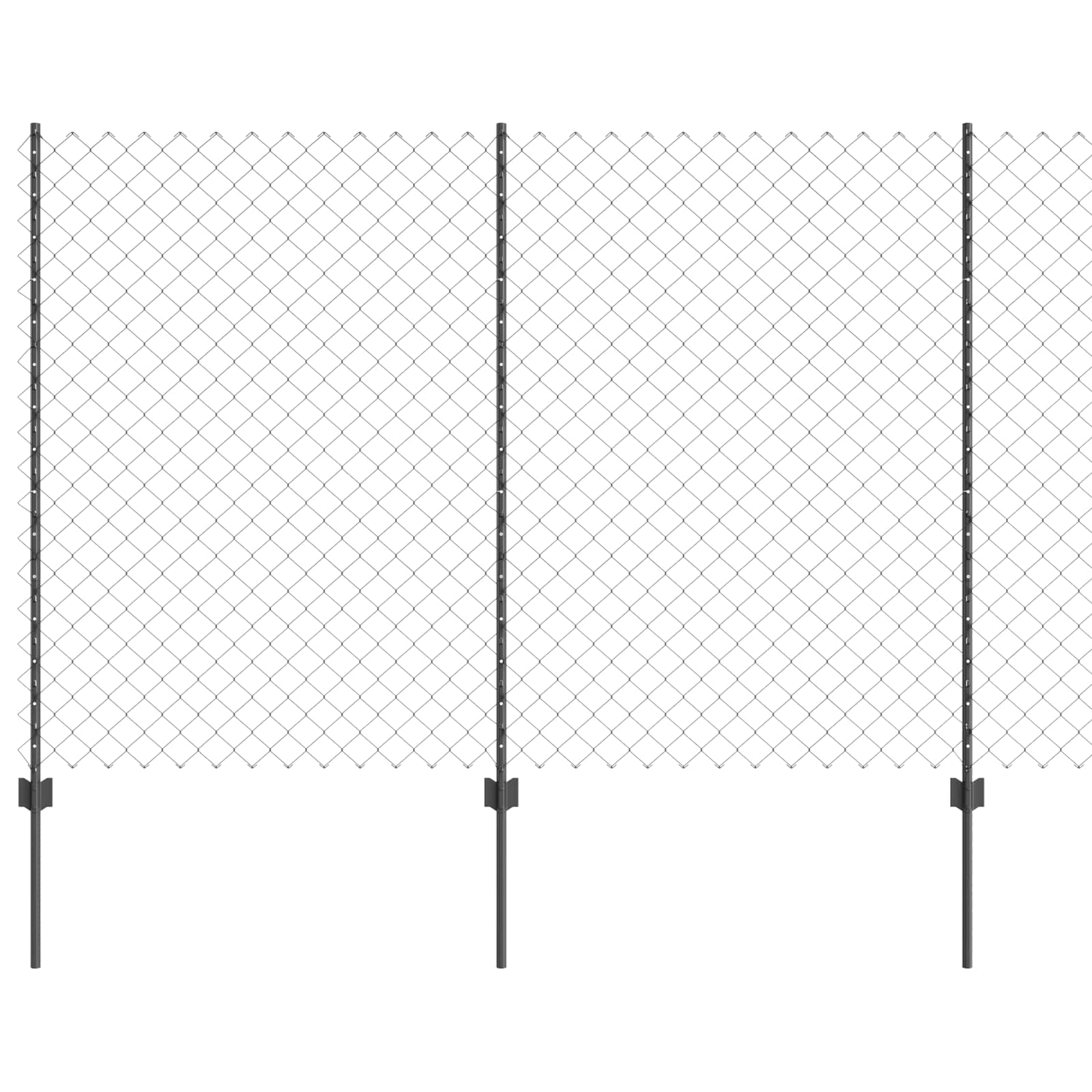 Hek met Paal Grijs 1,6 x 25 m Staal en PVC is nu te koop bij PeponiXL, paradijselijk wonen!