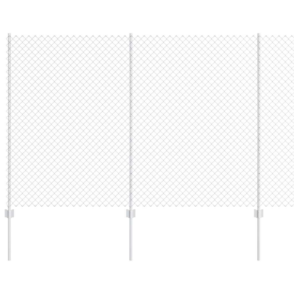 Hek met Paal Zilver 1,5 x 10 m Staal is nu te koop bij PeponiXL, paradijselijk wonen!