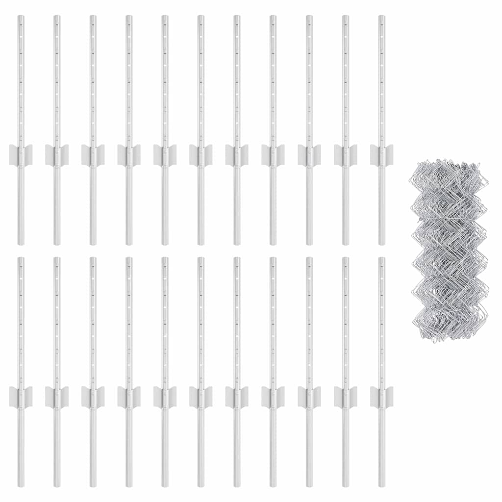 Hek met Paal Zilver 0,4 x 25 m Staal is nu te koop bij PeponiXL, paradijselijk wonen!