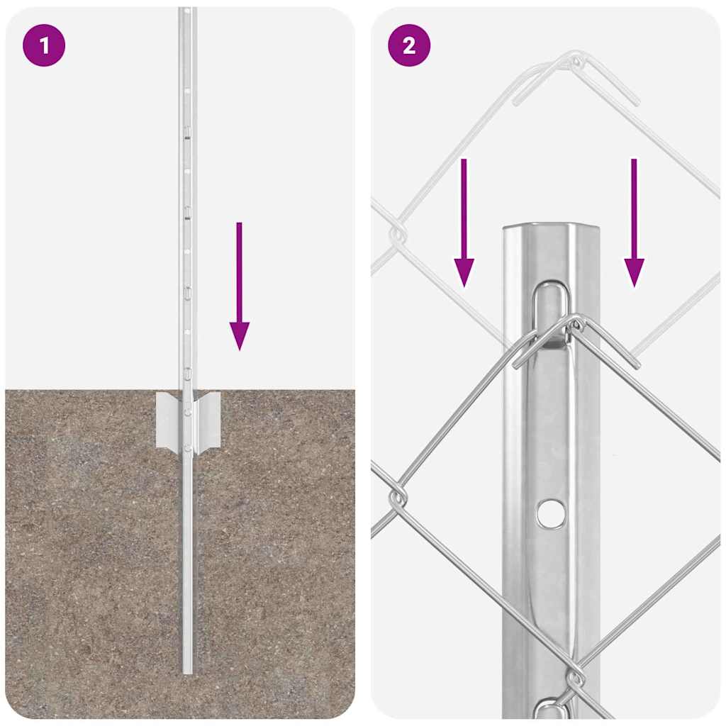 Hek met Paal Zilver 0,4 x 25 m Staal is nu te koop bij PeponiXL, paradijselijk wonen!