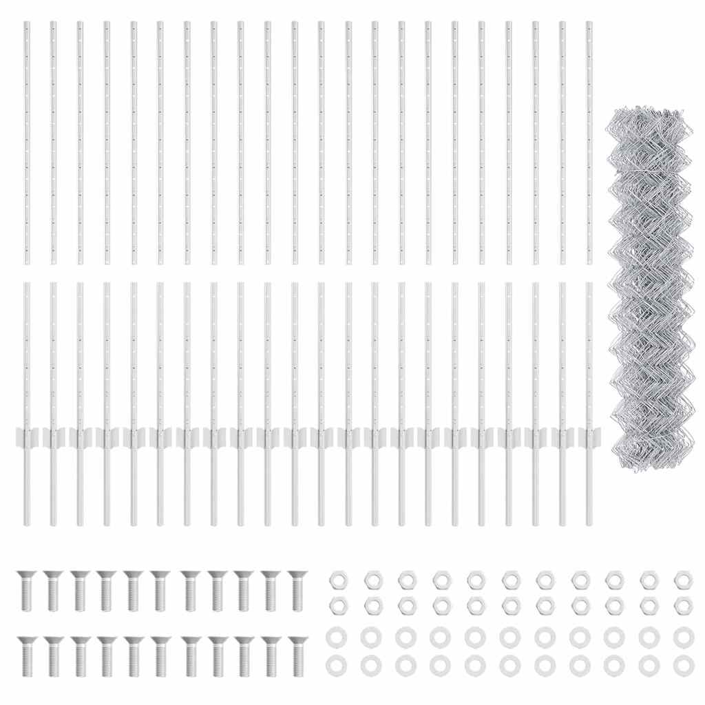 Hek met Paal Zilver 1,2 x 25 m Staal is nu te koop bij PeponiXL, paradijselijk wonen!