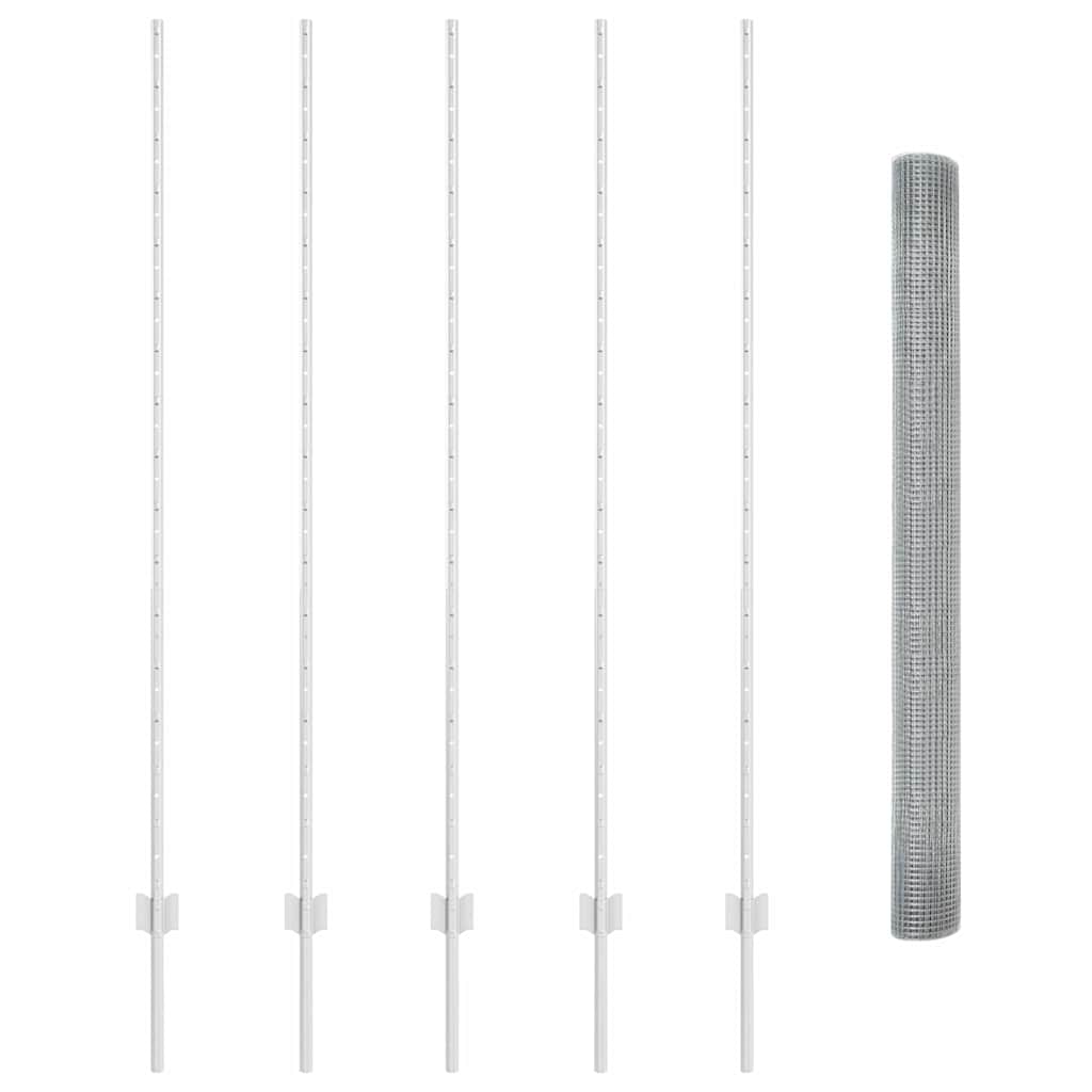 Hek met Paal Zilver 1,5 x 10 m Staal is nu te koop bij PeponiXL, paradijselijk wonen!