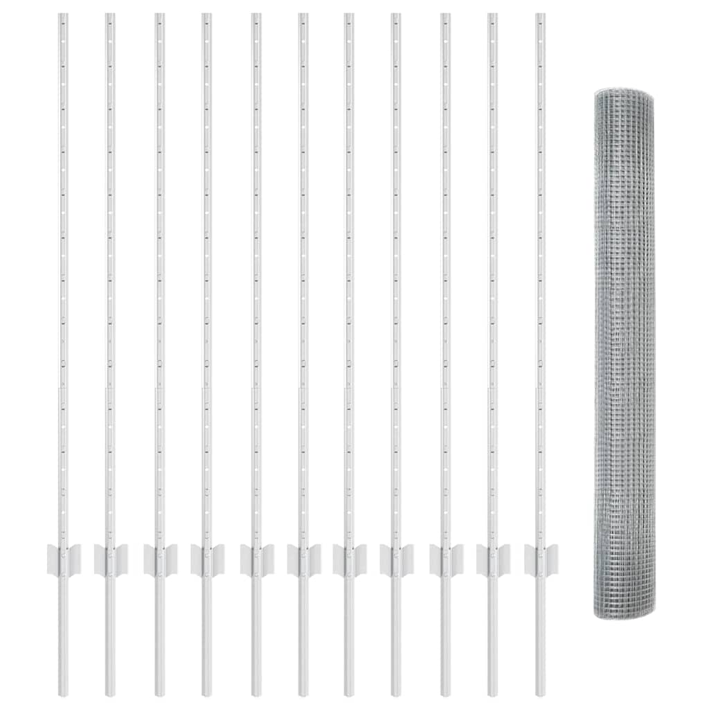 Hek met Paal Zilver 1,2 x 25 m Staal is nu te koop bij PeponiXL, paradijselijk wonen!