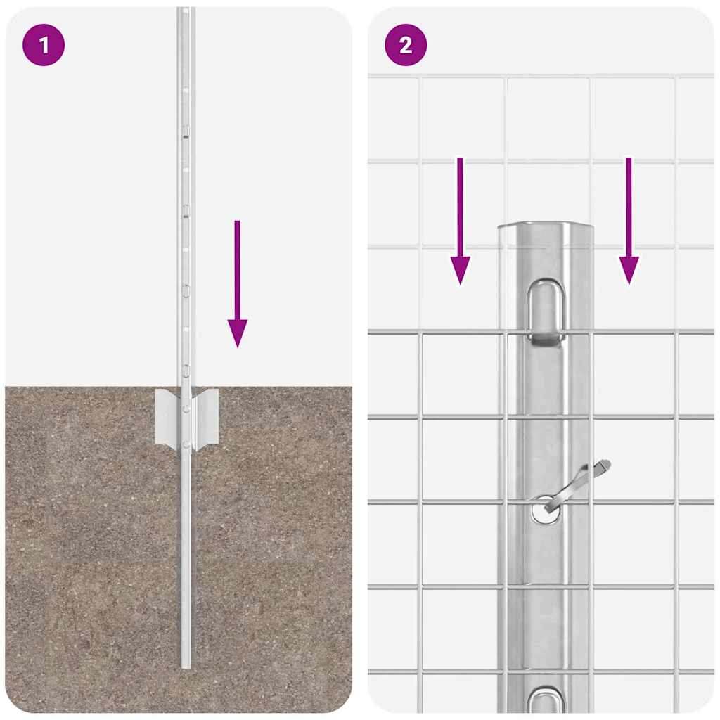 Hek met Paal Zilverkleurig is nu te koop bij PeponiXL, paradijselijk wonen!
