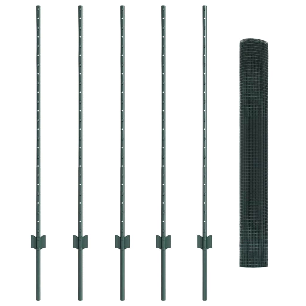 Hek met Paal Groen 1,2 x 10 m Staal en PVC is nu te koop bij PeponiXL, paradijselijk wonen!